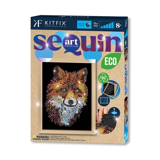 Kitfix Fox Sequin Art Blue Premium Kit