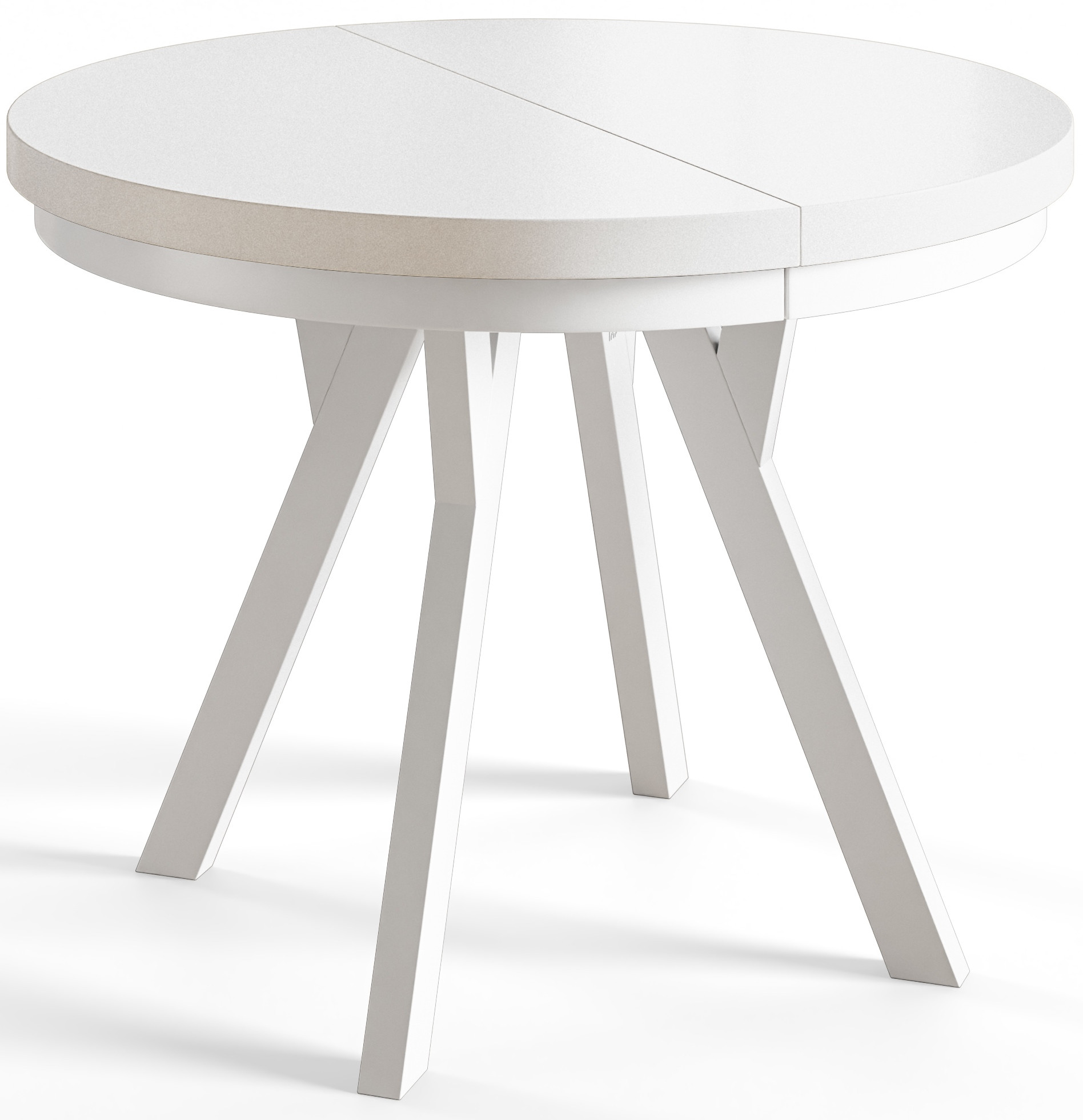 Stół rozkładany okrągły Evo 80/130x77 biały