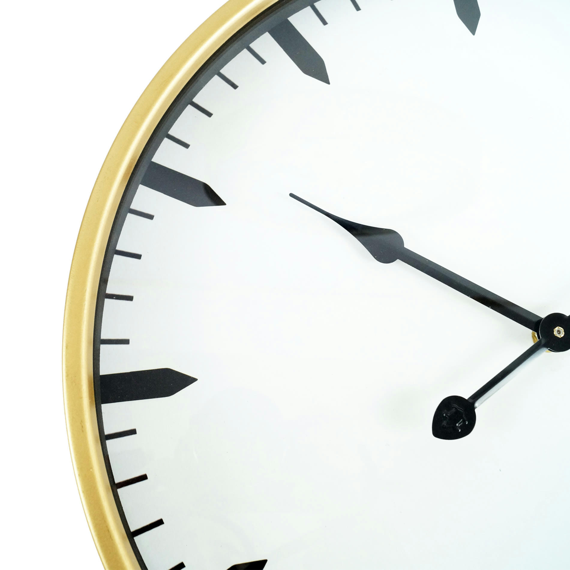 - Horloge murale en verre et métal or et blanc ø 40 cm