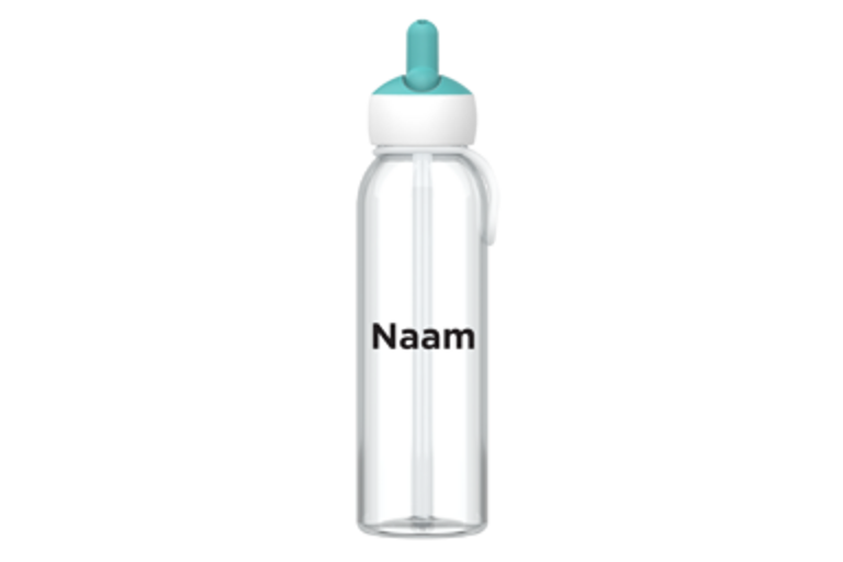 Ontwerp je eigen waterfles flip-up - ronddruk