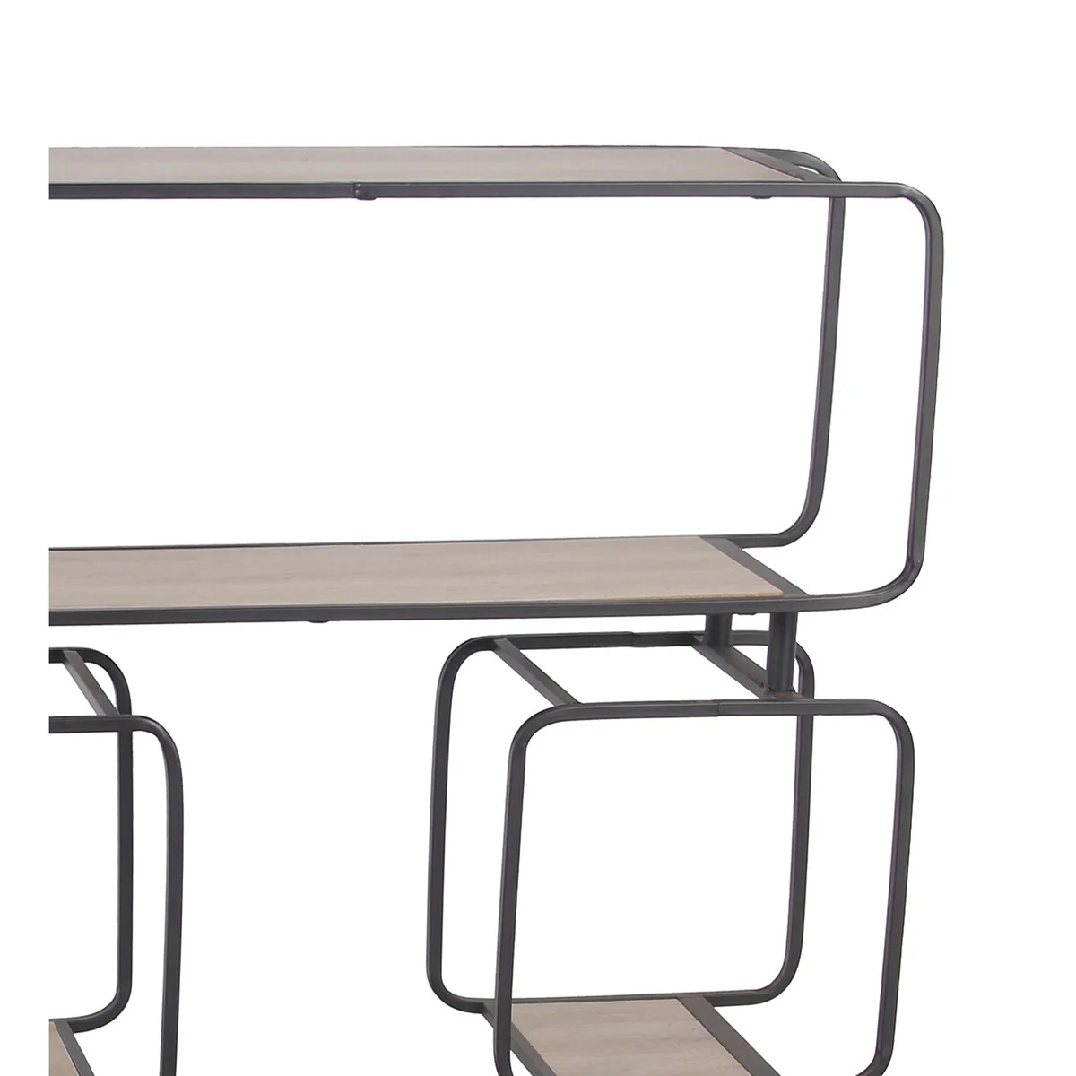 45 Inch Metal Bakers Rack with 5 Shelves, Brown and Black