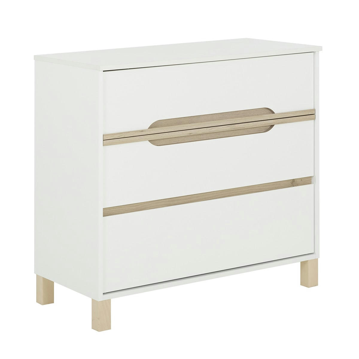 CELESTE - Commode 3 tiroirs blanc