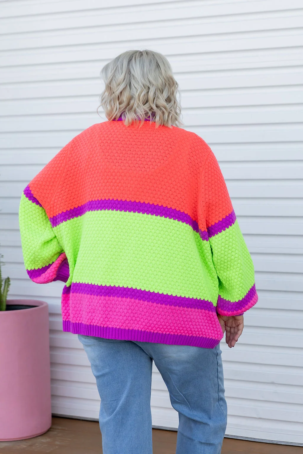 Marbelle Knit Cardigan in Fluro Mix