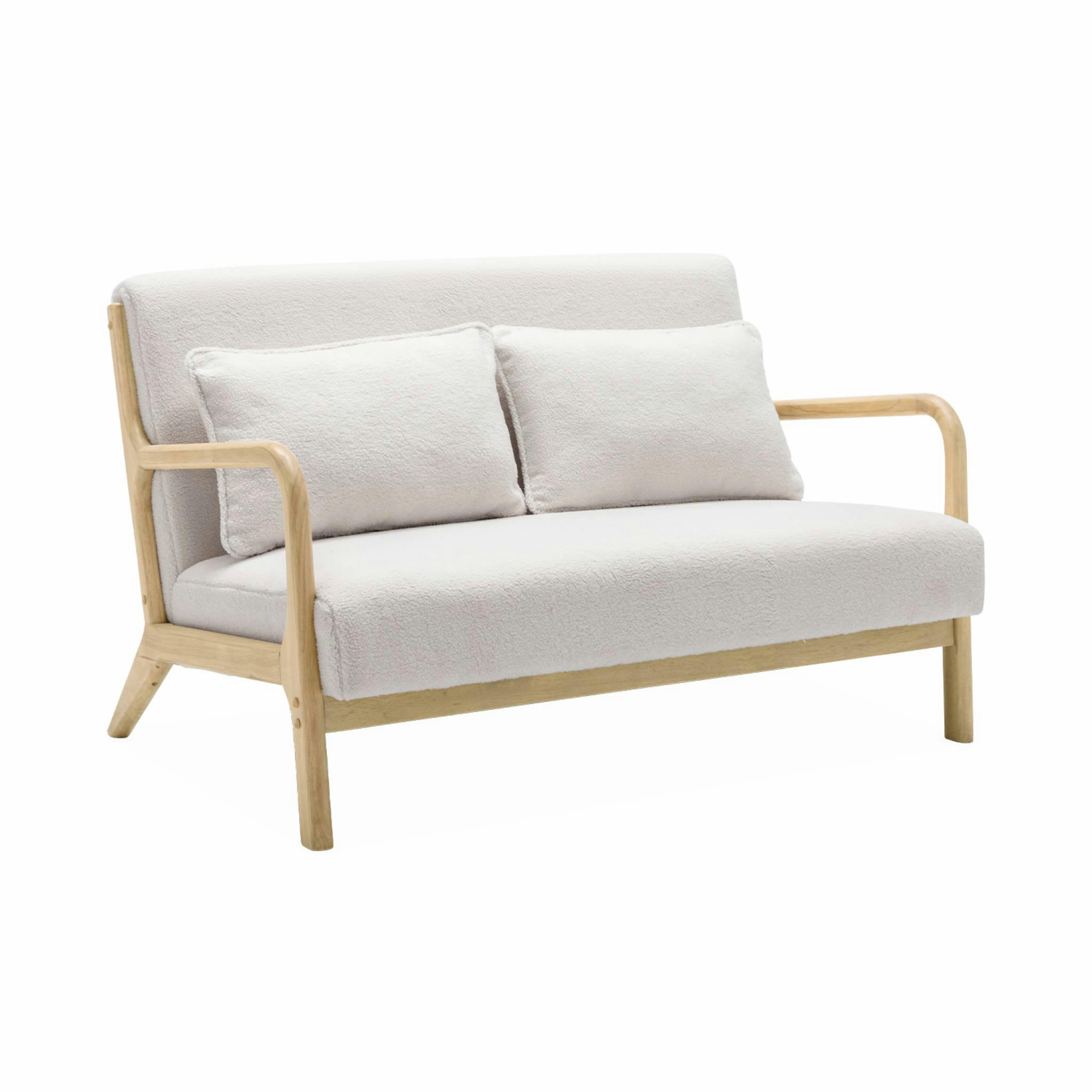 LORENS BOUCLETTE - Banquette bois et tissu bouclette