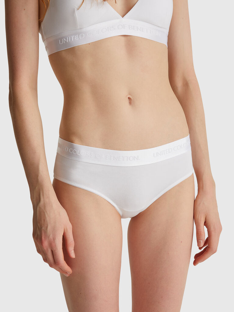 High-rise underwear in stretch cotton