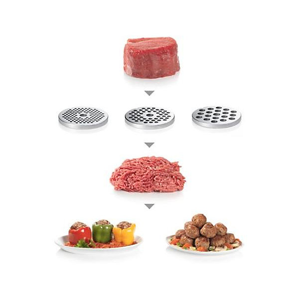 Hachoir Electriquea viande BOSCH MFW68640 - ProPower 800 W avec accessoires - Noir