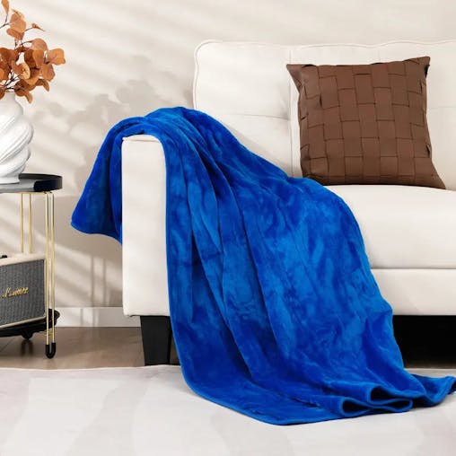 NNETM Heated Electric Throw Blanket - Double-Sided Flannel