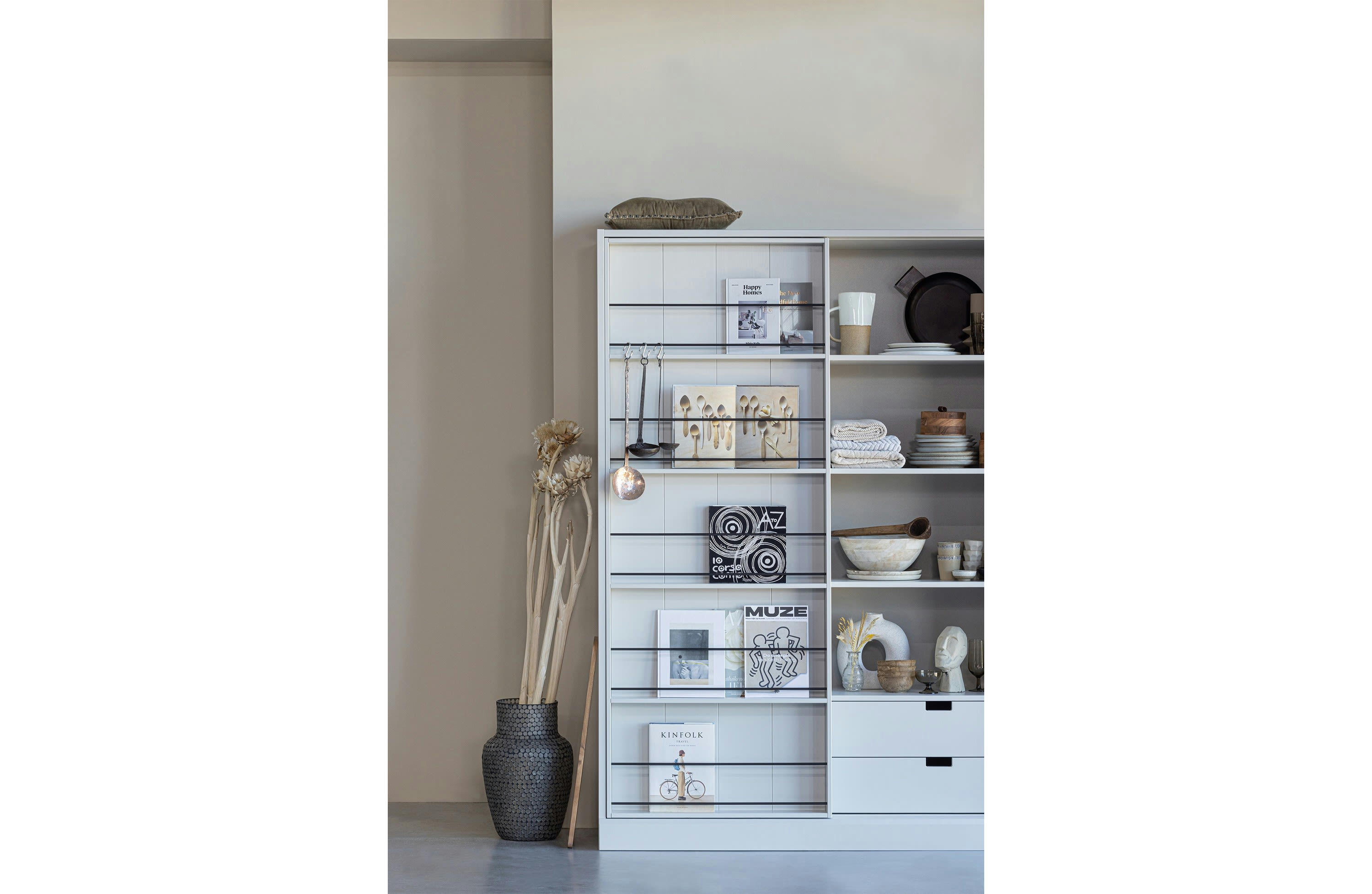 SWING - Armoire avec 1 porte coulissante en bois gris clair