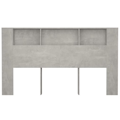 NNEVL Headboard Cabinet Concrete Grey 180x18.5x104.5 cm
