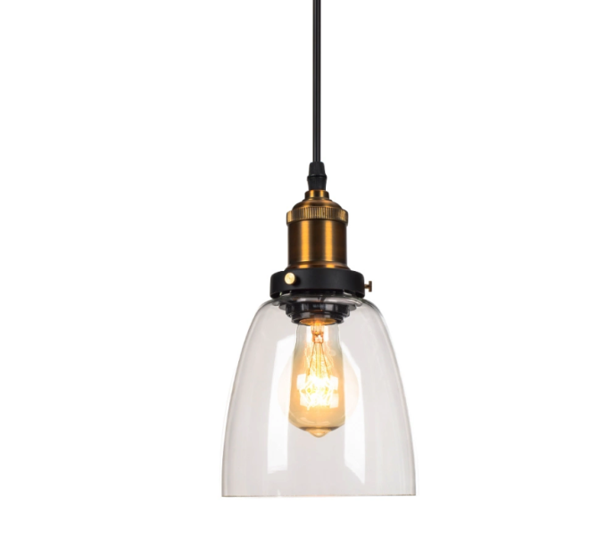 Lampa Wisząca SPASTON Szklany Klosz Loft Industrial