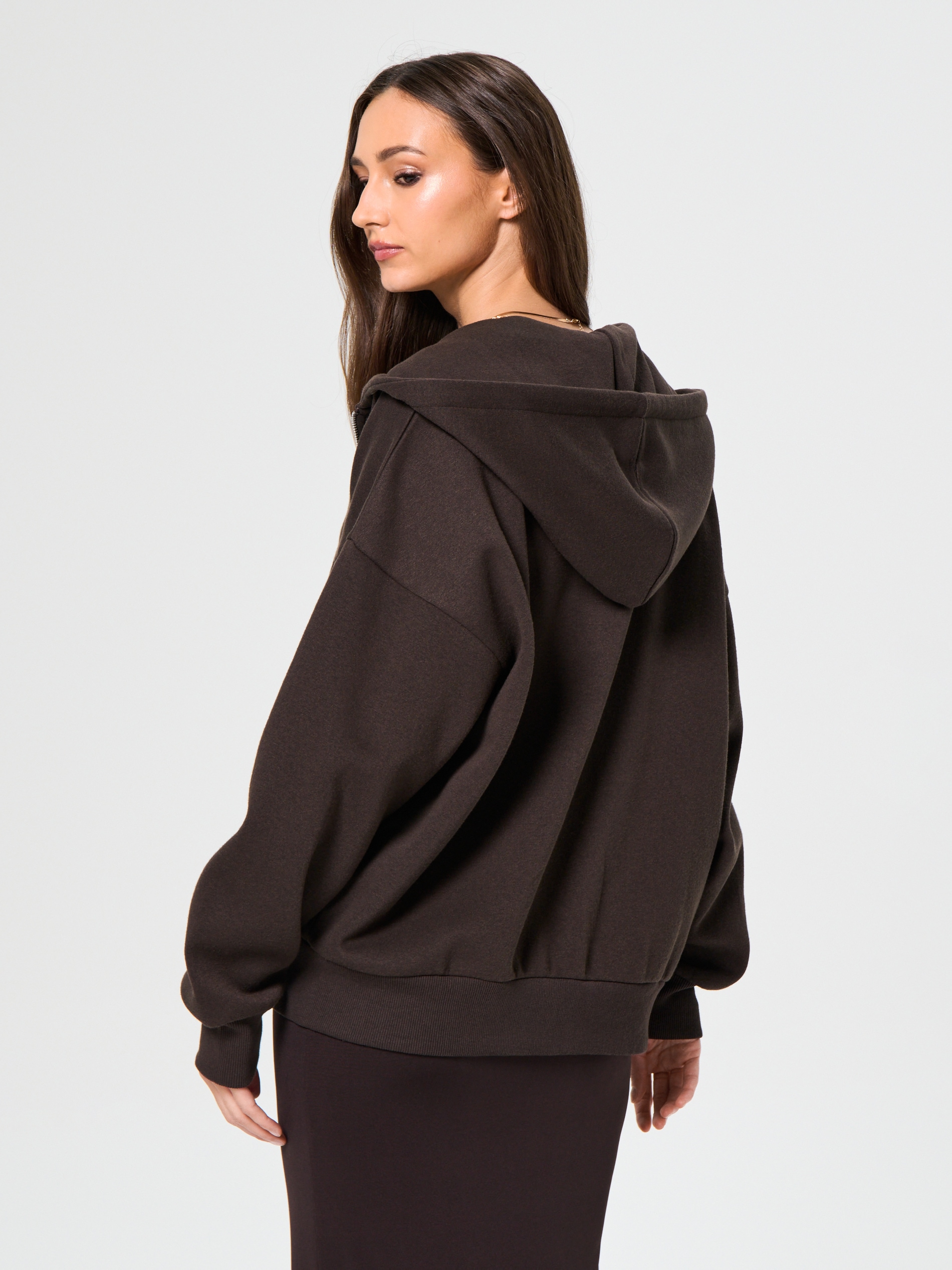 Rozpinana bluza z kapturem oversize