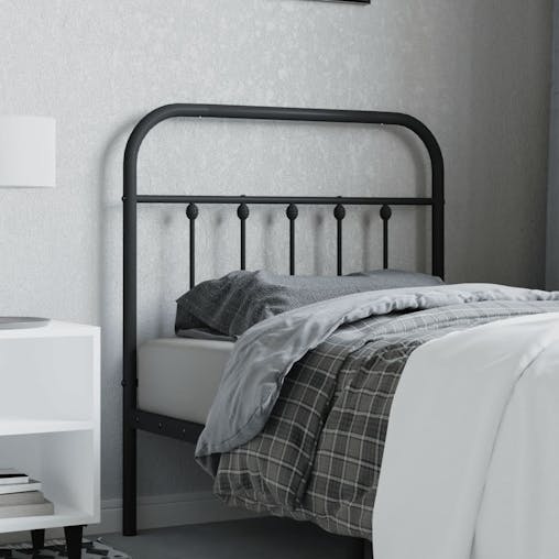 NNEVL Metal Headboard Black 90 cm