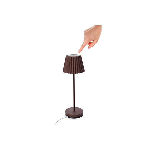 Lampe de table LED sans fil rechargeable H36 marron- KAMI