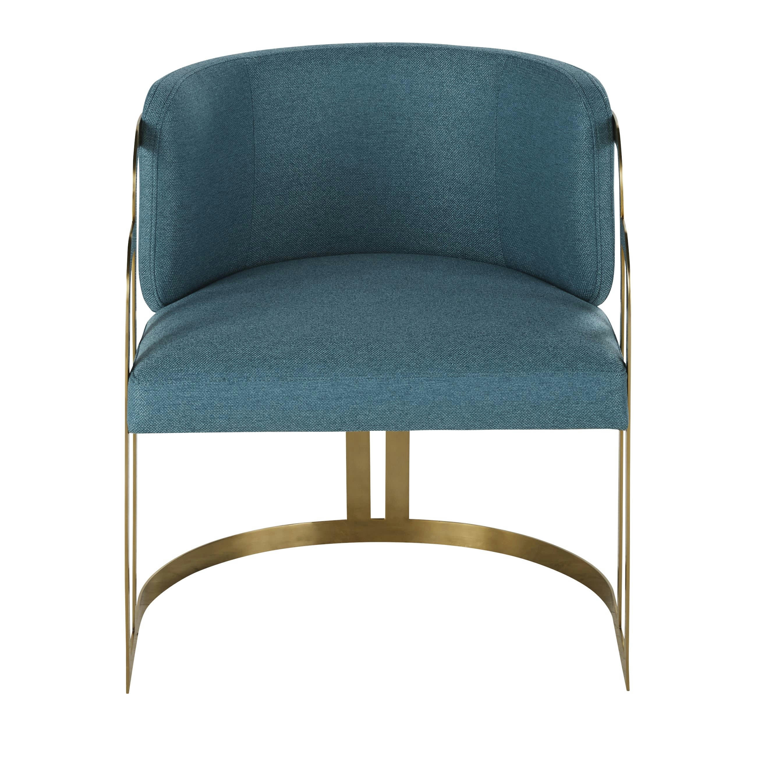 Bling Business - Fauteuil de table professionnel bleu-vert et doré