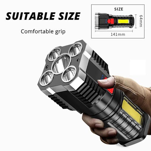 NNEOBA High Power Rechargeable LED Camping Flashlight