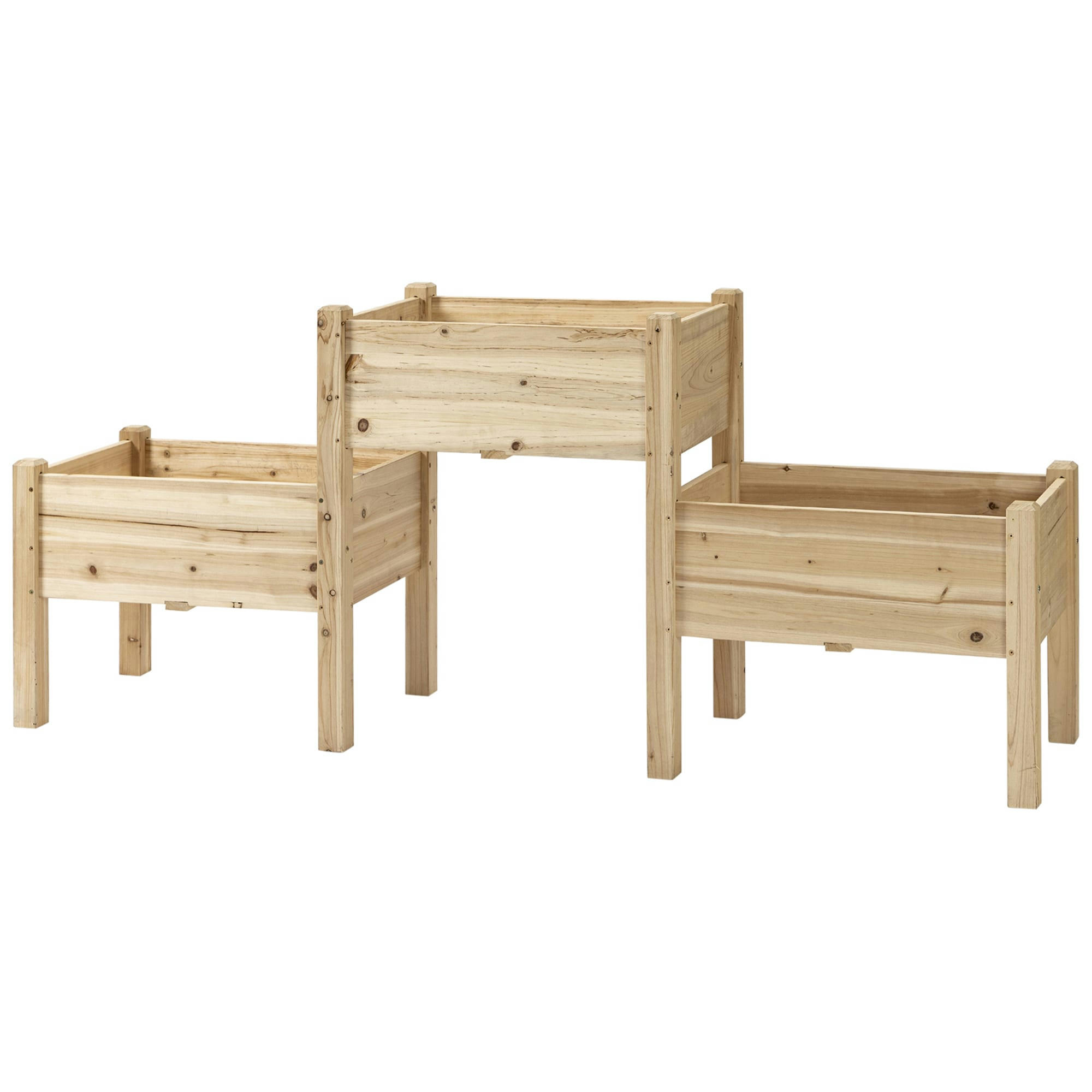 - Jardinière sur pieds 2 étages bois sapin pré-huilé