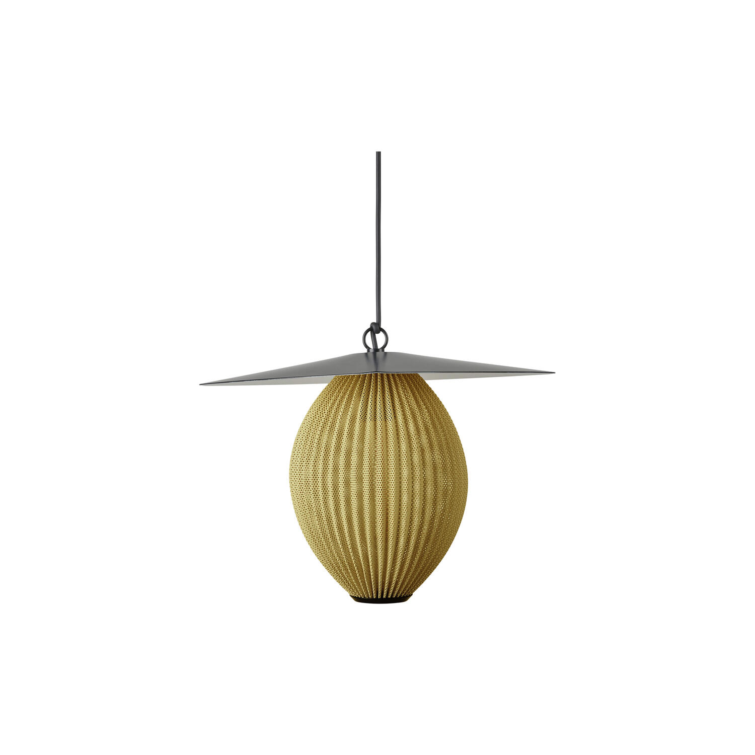 Satellite Outdoor Pendant, mustard gold semi matt