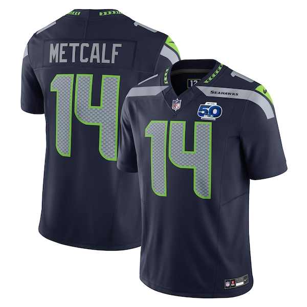 DK Metcalf Seattle Seahawks Nike 50th Season Vapor F.U.S.E. Limited Jersey - College Navy