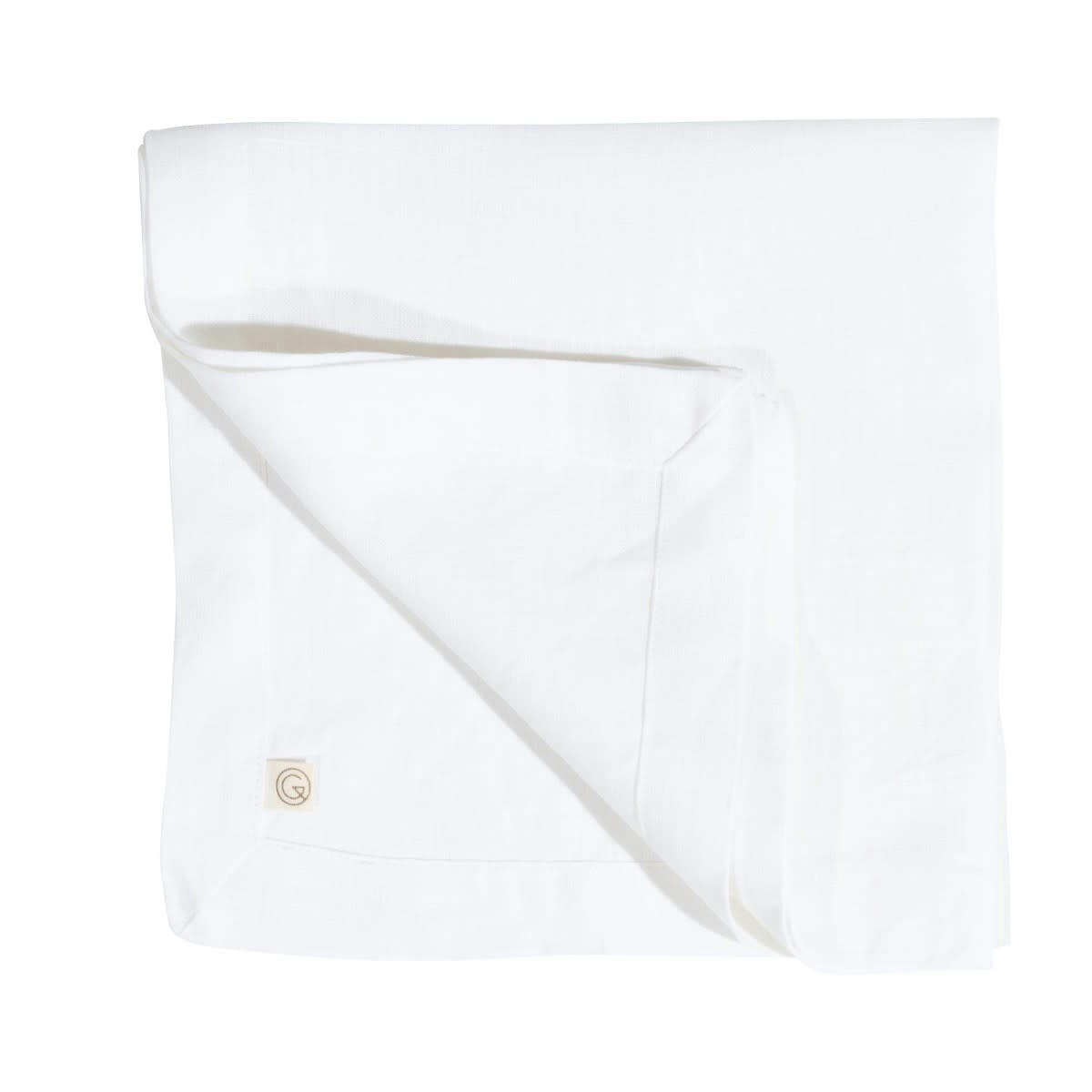 LES ESSENTIELS - Serviette en lin lavé blanc 45x45