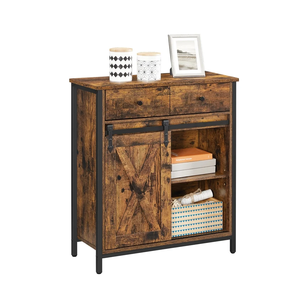 Buffet rustique porte coulissante