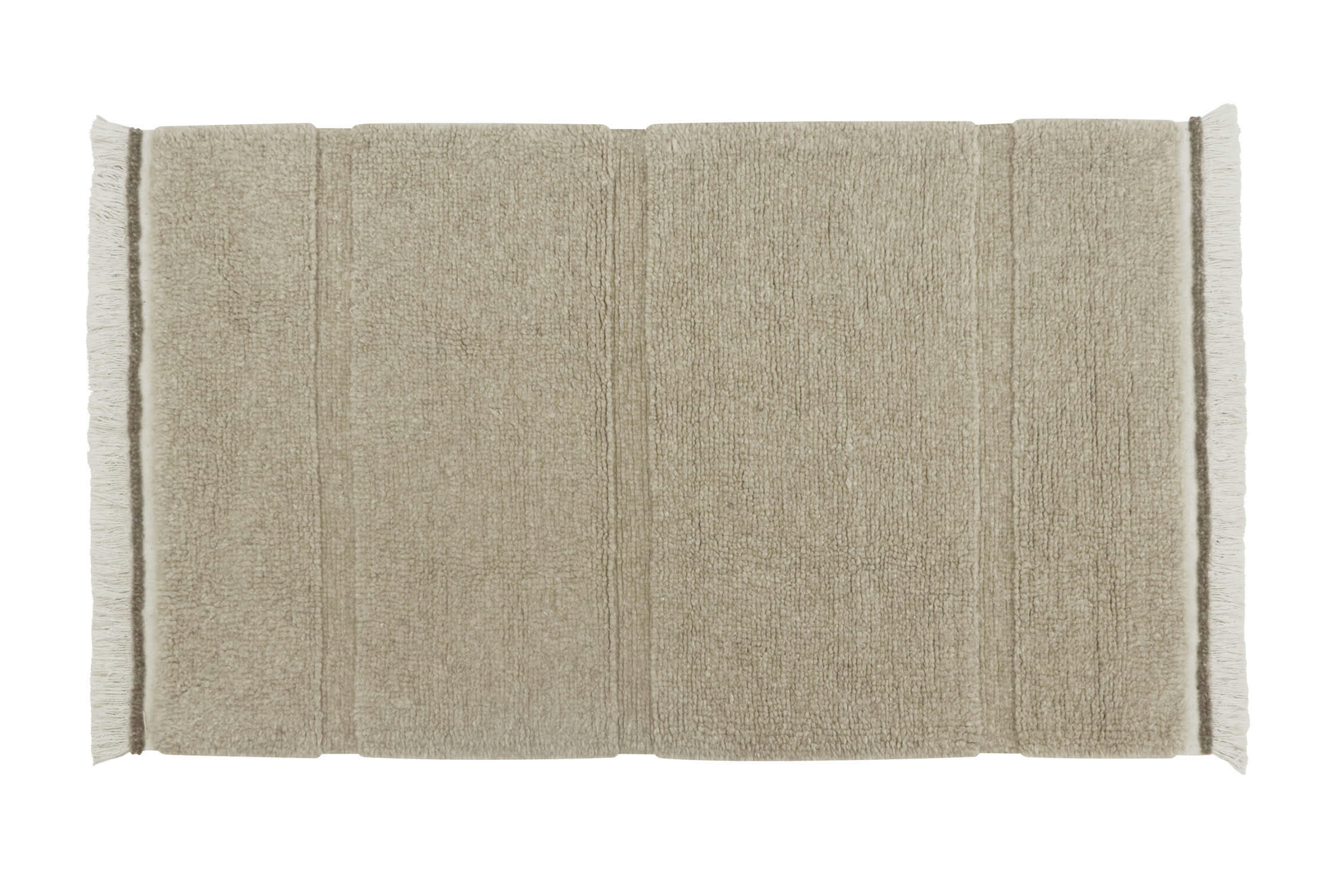 SHEEP OF THE WORLD - Tapis lavable en laine marron 80x140
