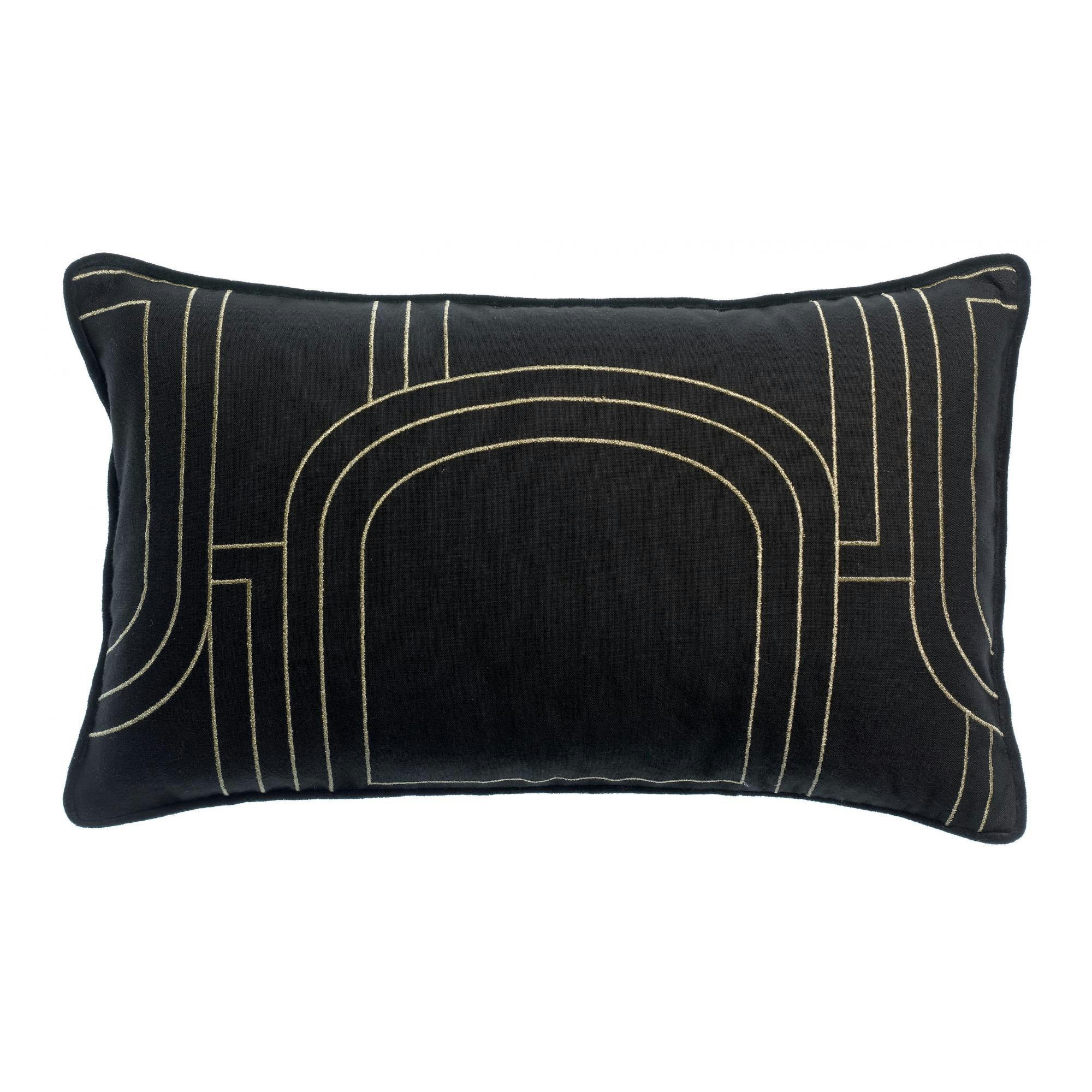 JADEN - Coussin  en coton caviar 30 x 50