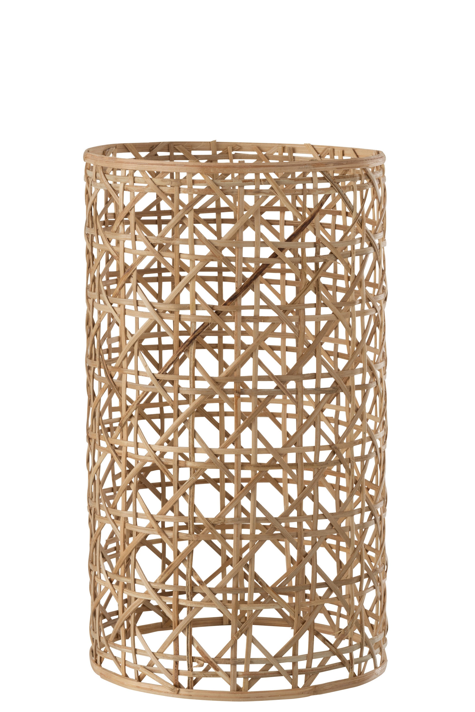 J-Line windlicht Candice - glas/riet - naturel - large