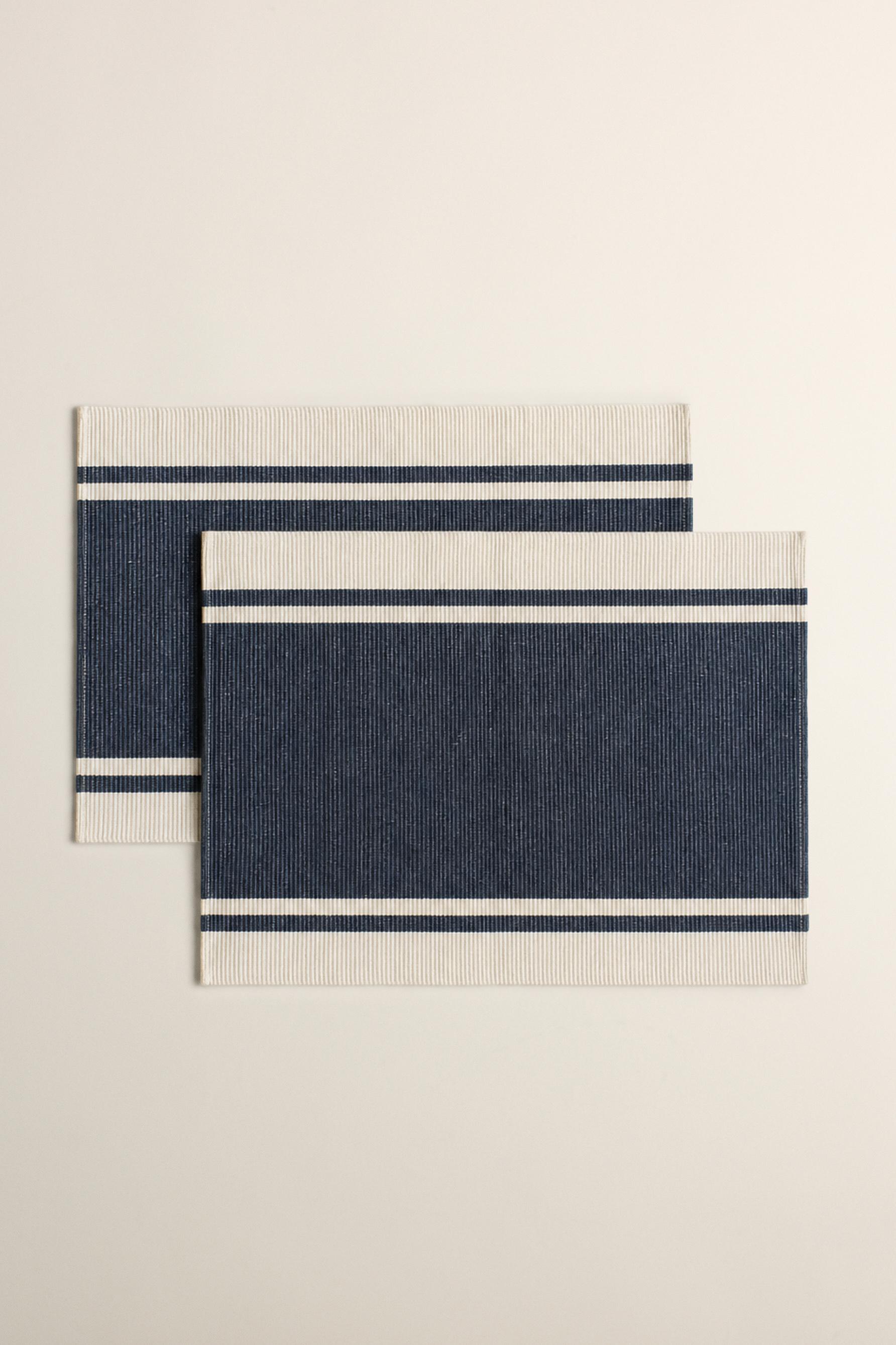 Pack 2 salvamanteles algodón 50 x 35 cm rayas