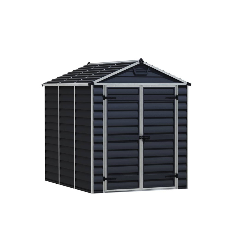 Abri de jardin en résine Skylight gris foncé 1,85 x 2,29 x 2,17 m CANOPIA