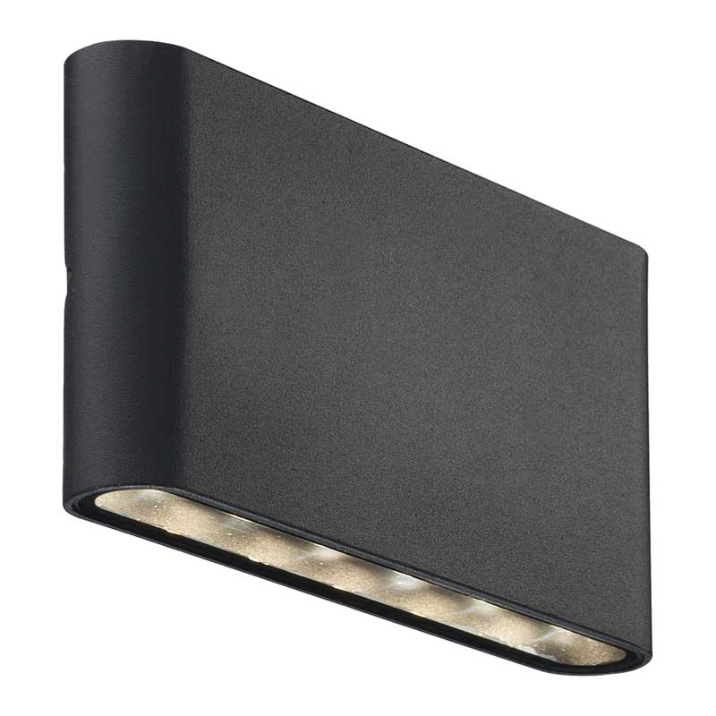 Nordlux Kinver Wandlamp Buiten M - 2-lichts LED - 3000K - IP54 - Zwart