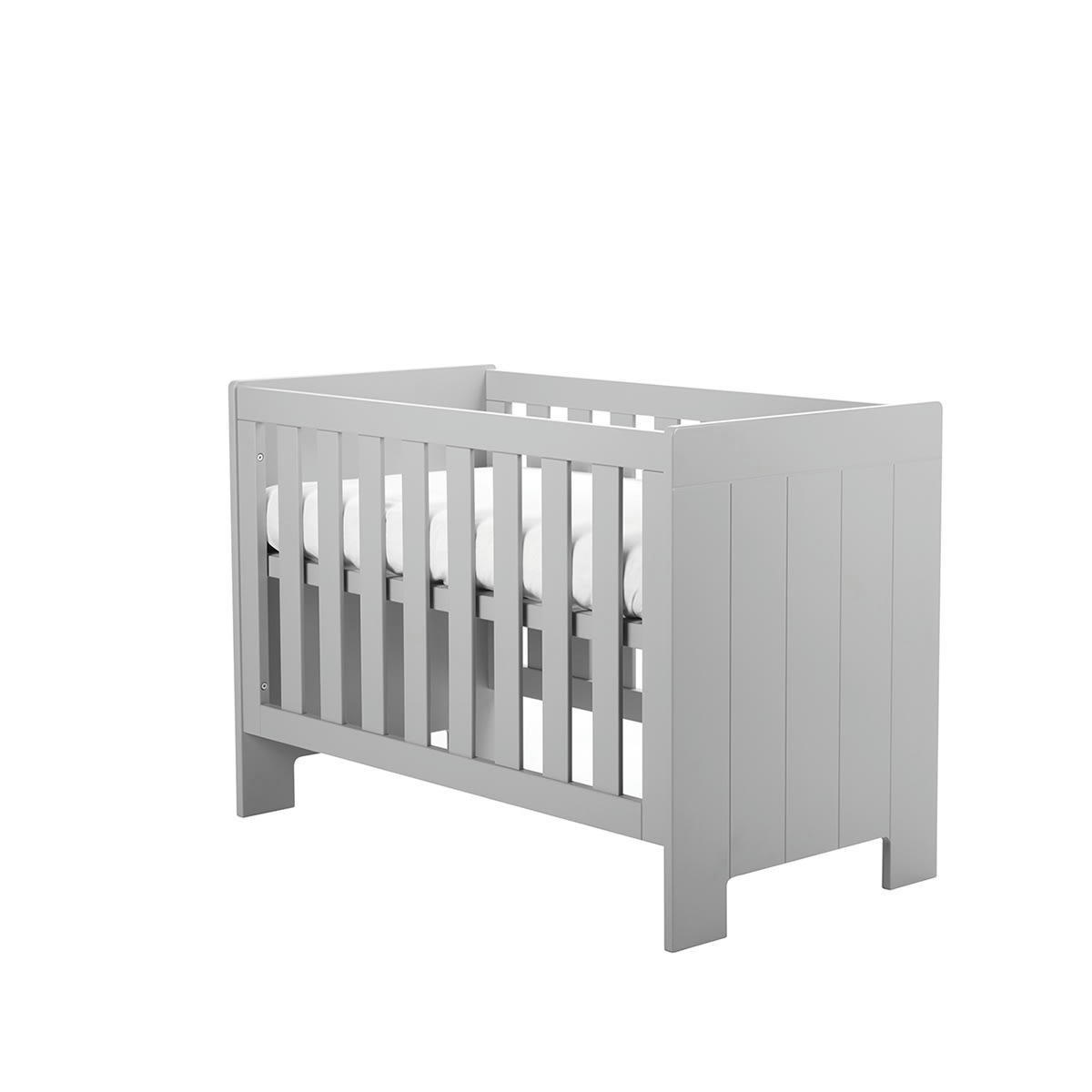 DUO - CALMO - Lit bébé 60x120 commode à langer gris