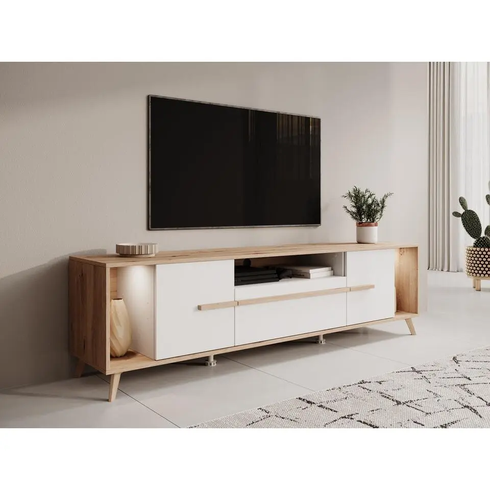 Meubella - TV-Meubel Oswald - Wit - 189 cm