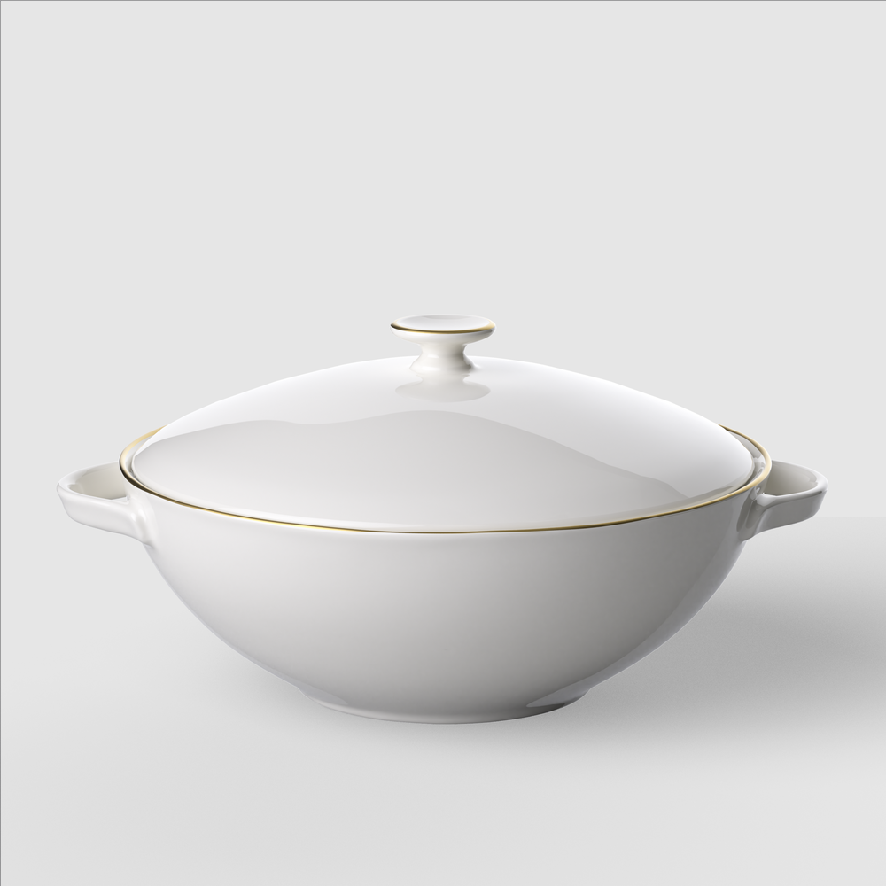 Anmut Tureen - White, 74.4 oz, Premium Bone Porcelain