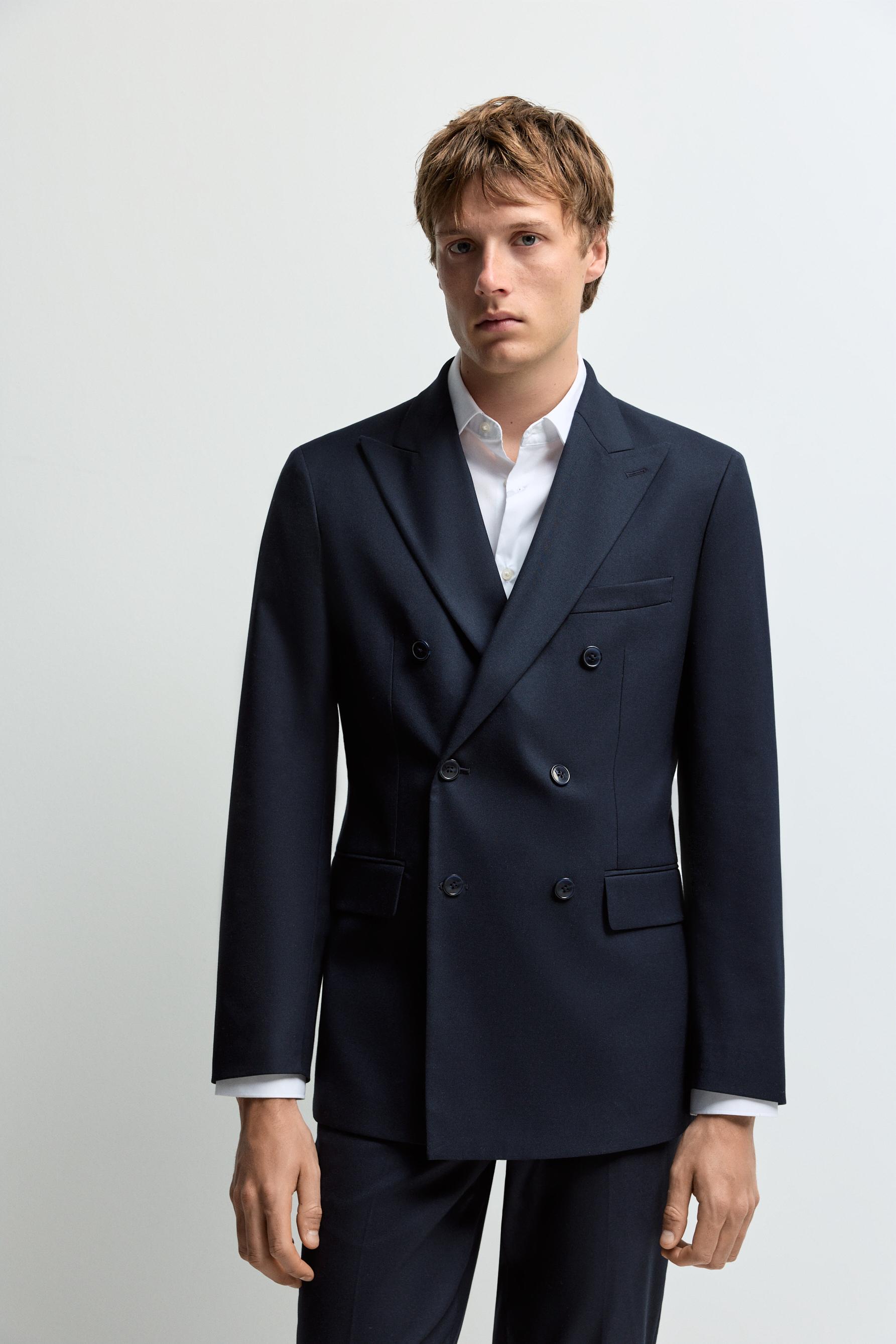 Americana slim fit cruzada