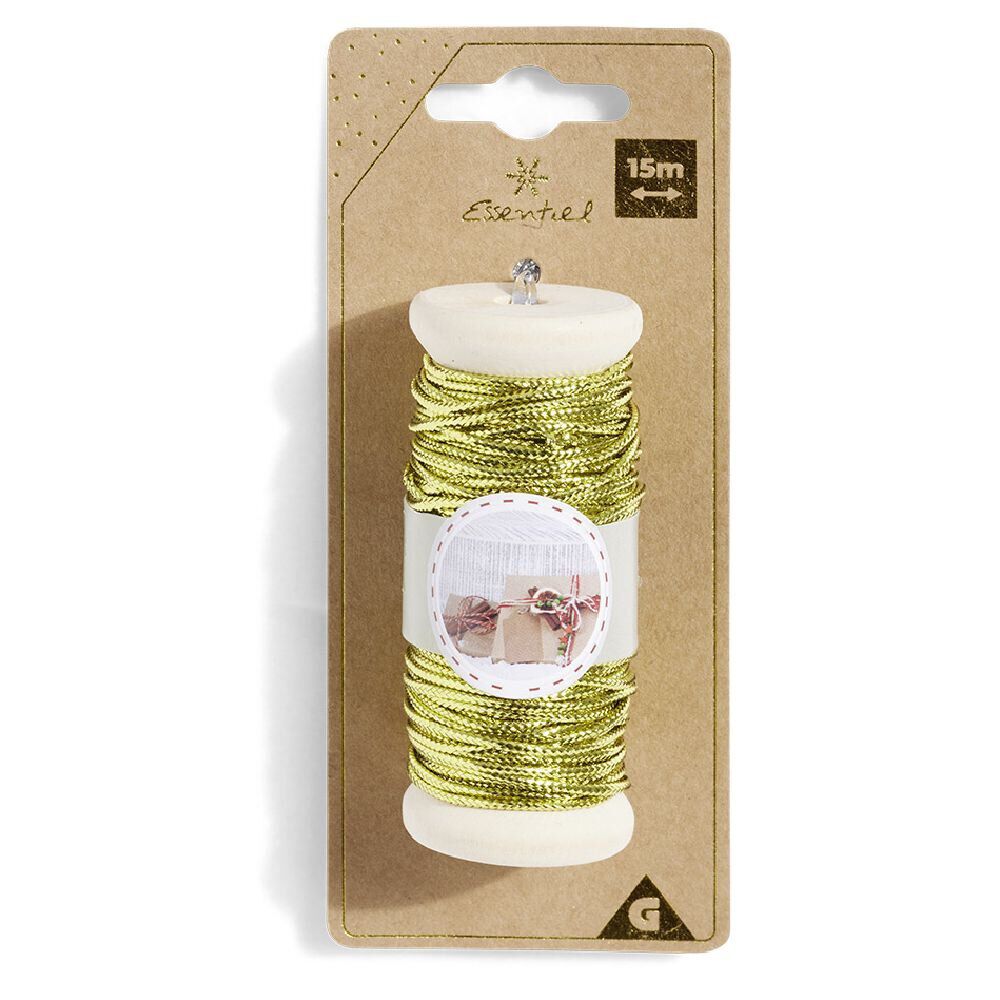 Rouleau fil doré polyester 15m