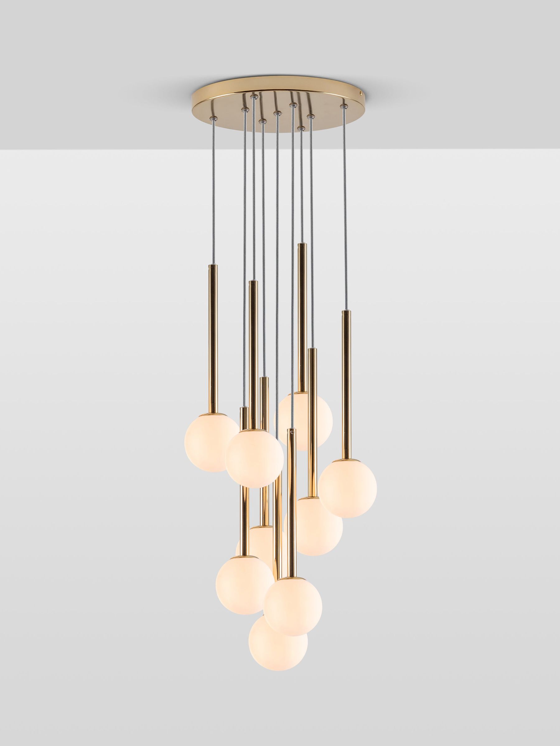 Houseof. Brass Opal Ball Cluster Light