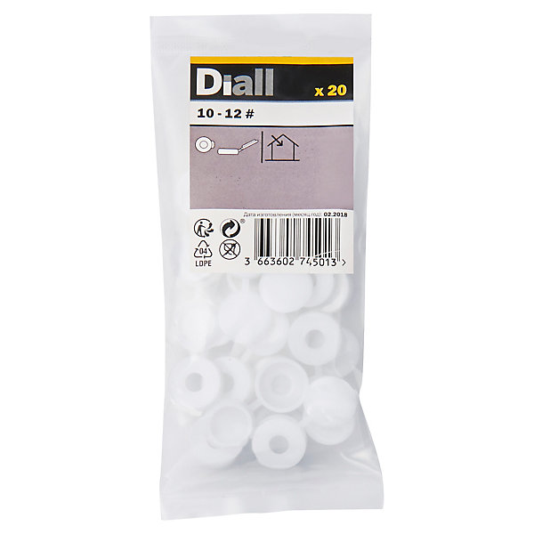 Embout blanc à clipser ø10-12 mm - 20 pièces