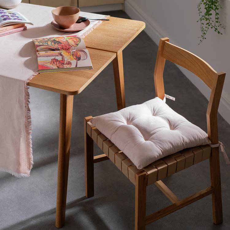 Habitat Chambray Blush Pack of 2 Seat Cushion - Pink