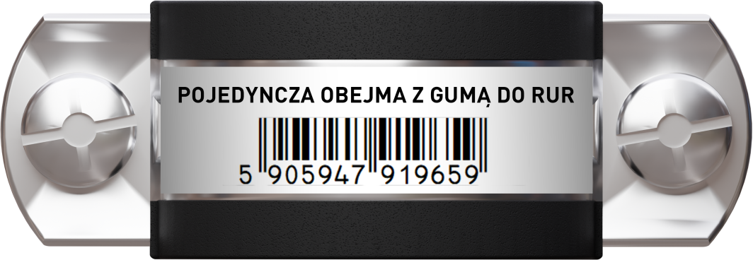 Obejma pojedyncza do rur z gumą bez zestawu montażowego ORG 3/8”, Ø15 - 19 mm STALCO ORG038