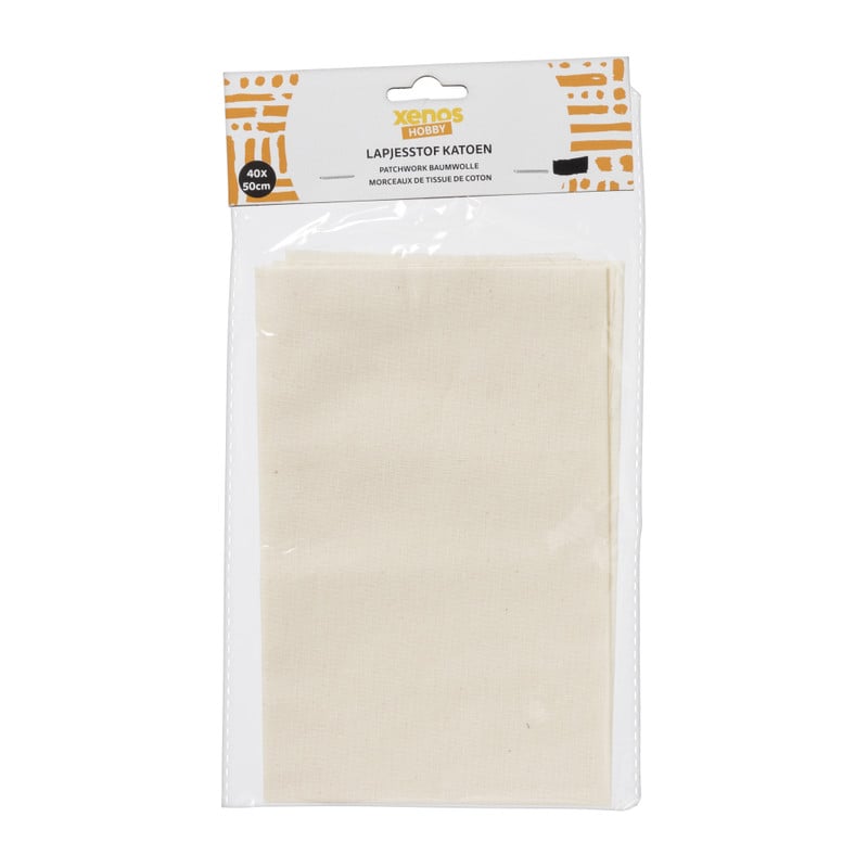 Lapjesstof katoen - wit - 50x40 cm