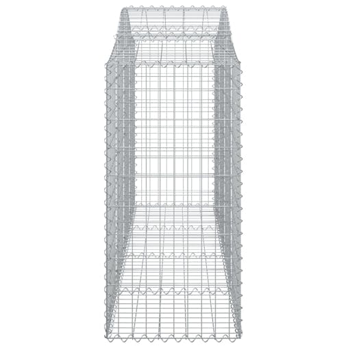 NNEVL Arched Gabion Baskets 4 pcs 200x50x100/120 cm Galvanised Iron