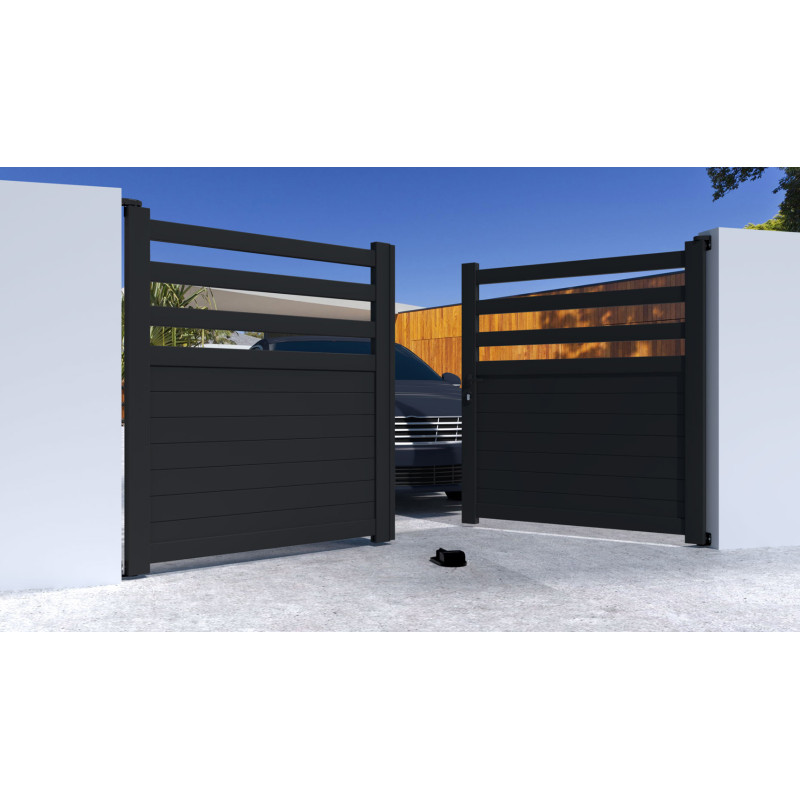 Portail battant Piemonte 350 x 140 cm