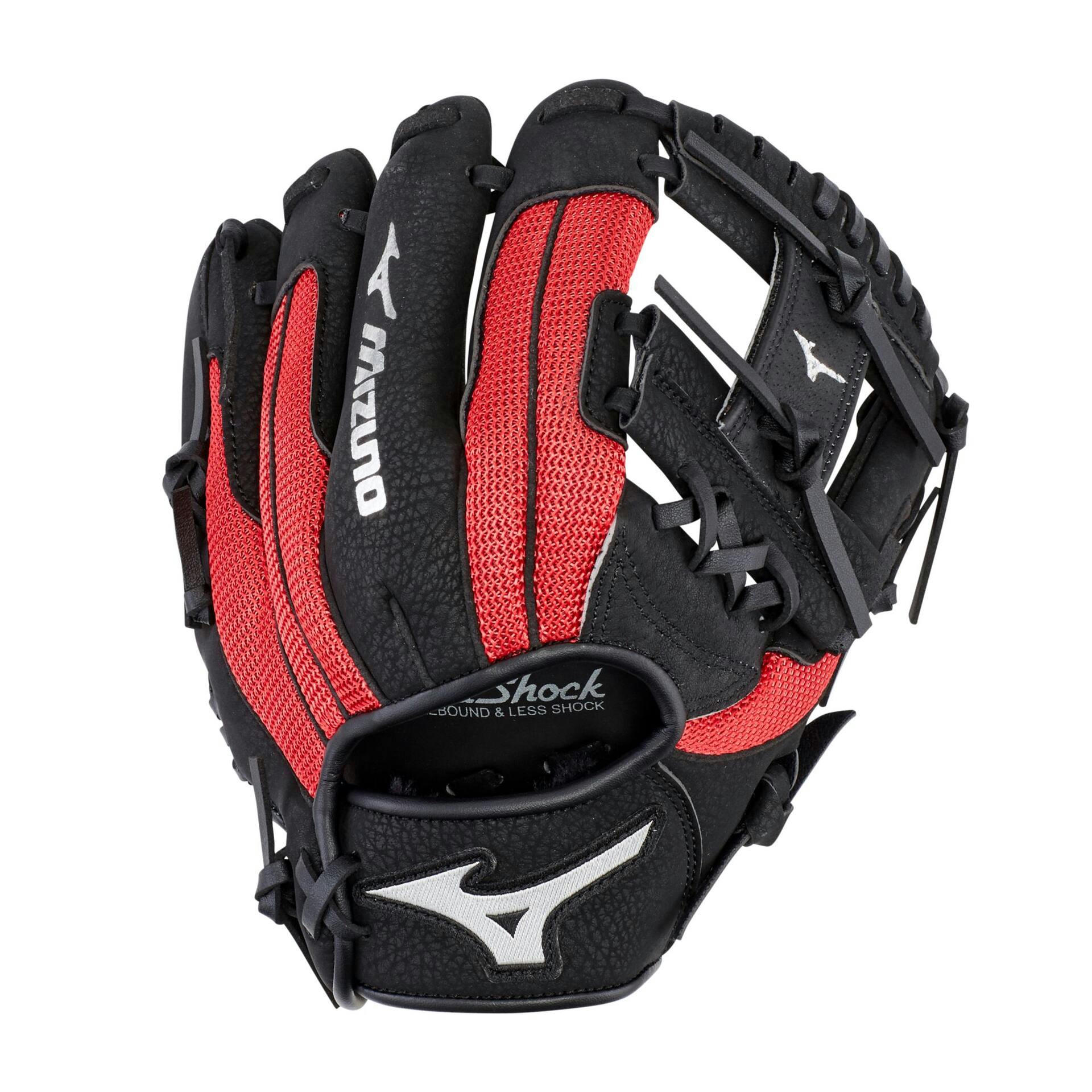 Mizuno Prospect Series PowerClose™ Baseball Glove, 10-in, BKRD Regular