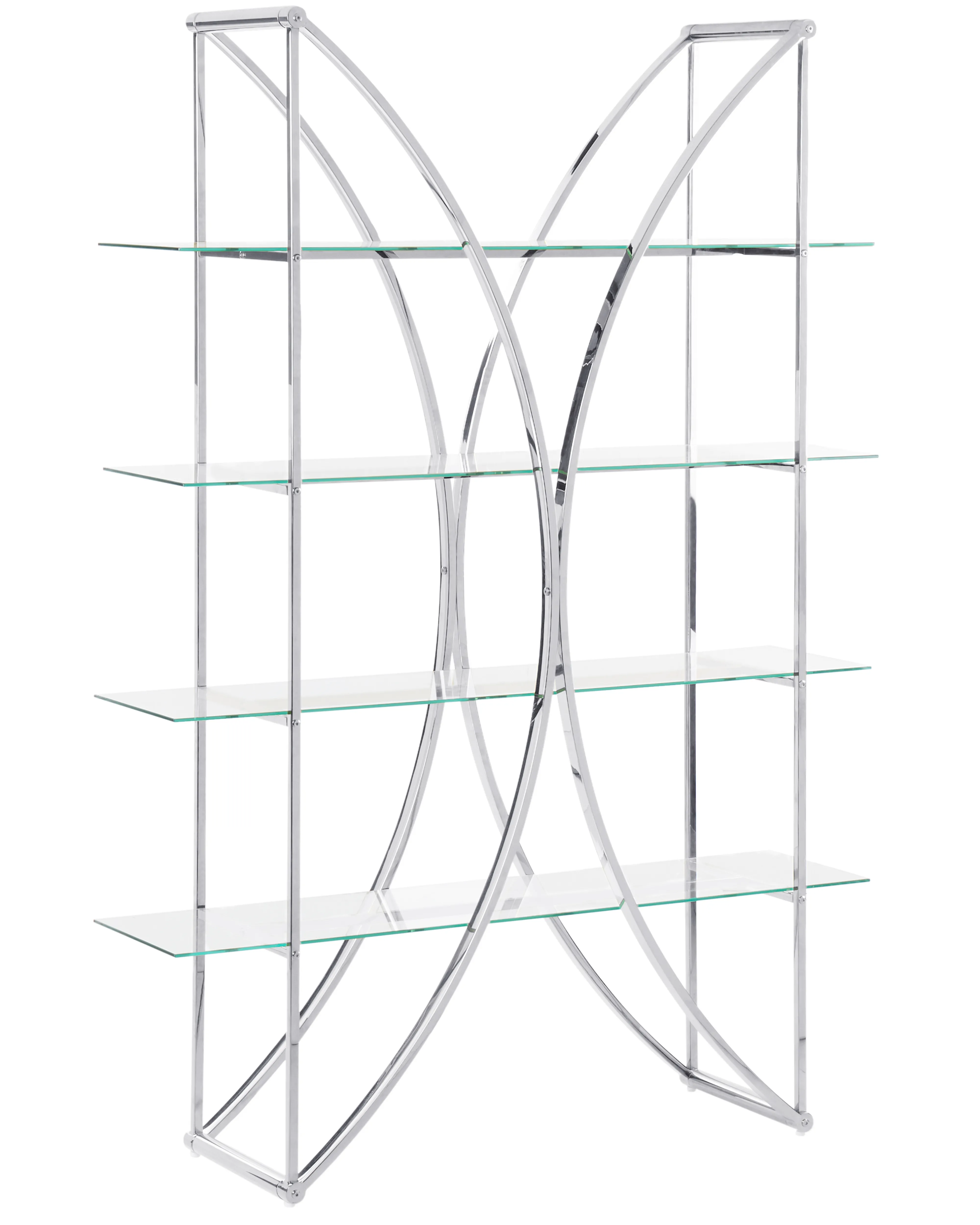4 Tier Shelving Unit HOLLOW Metal 175 cm Silver