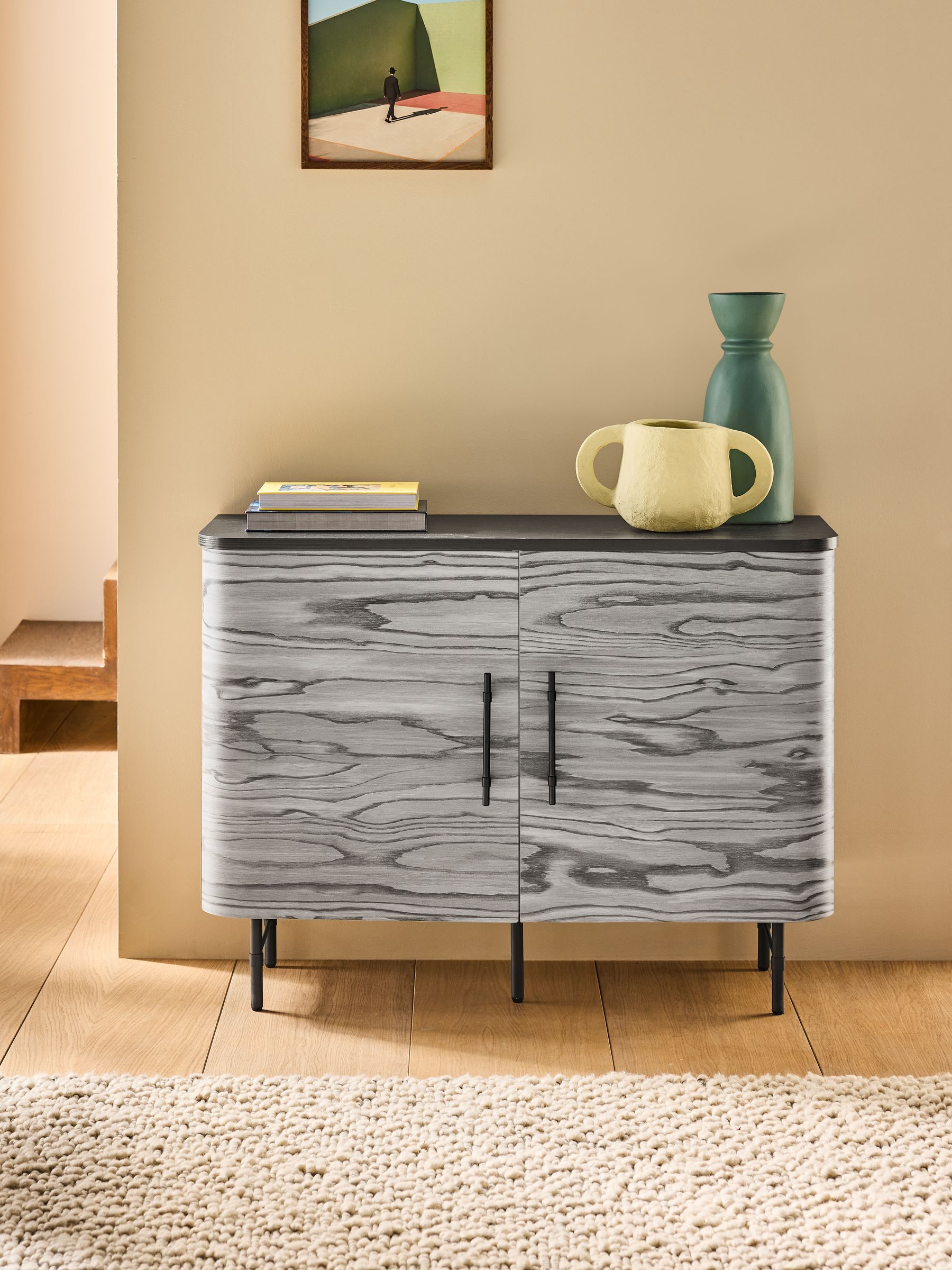 Zeke Small Sideboard in Grey Pine Effect