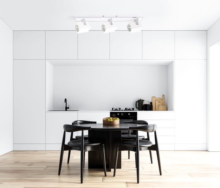 Reflektor sufitowy biały chromowany MATEO 3xGU10x35W wym:13x54x9,5cm Italux
