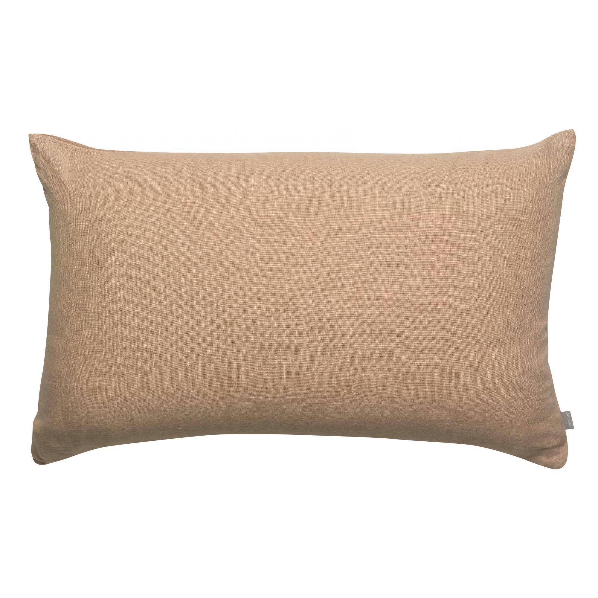 ZEFF - Coussin uni  en lin sable 40 x 65