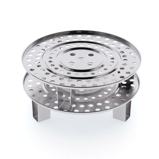 SOGA 2X Stainless Steel Steamer Insert Stock Pot Steaming Rack 43cm