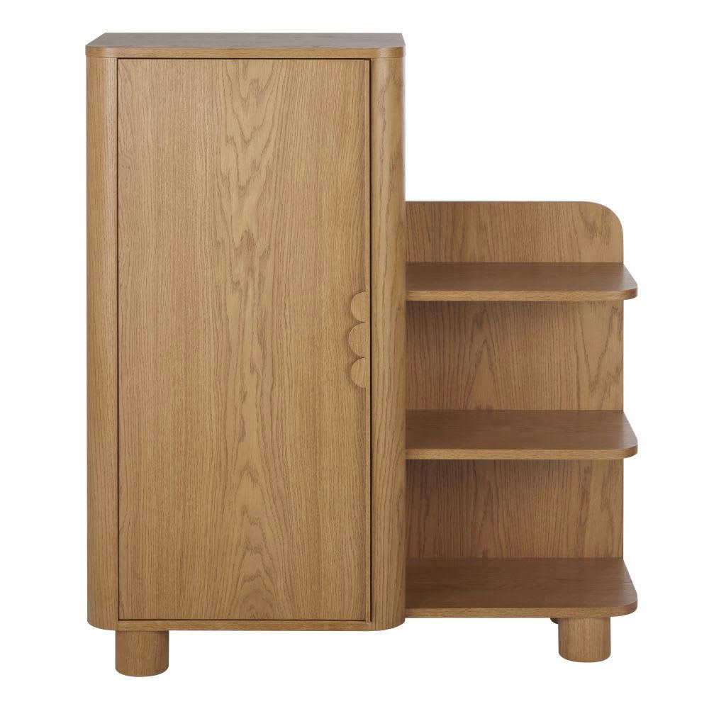 Alegro - Cabinet de rangement 1 porte 4 étagères