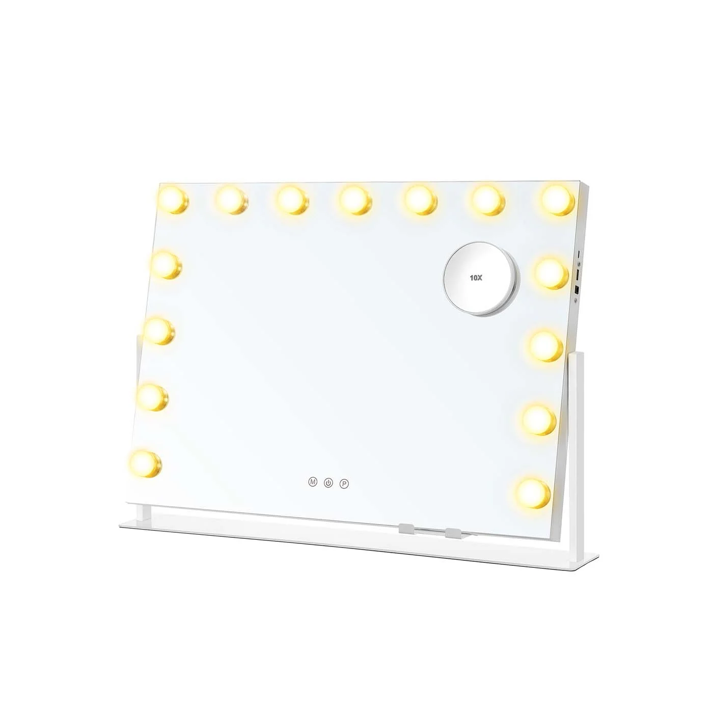 Miroir de coiffeuse détachable avec ampoule LED